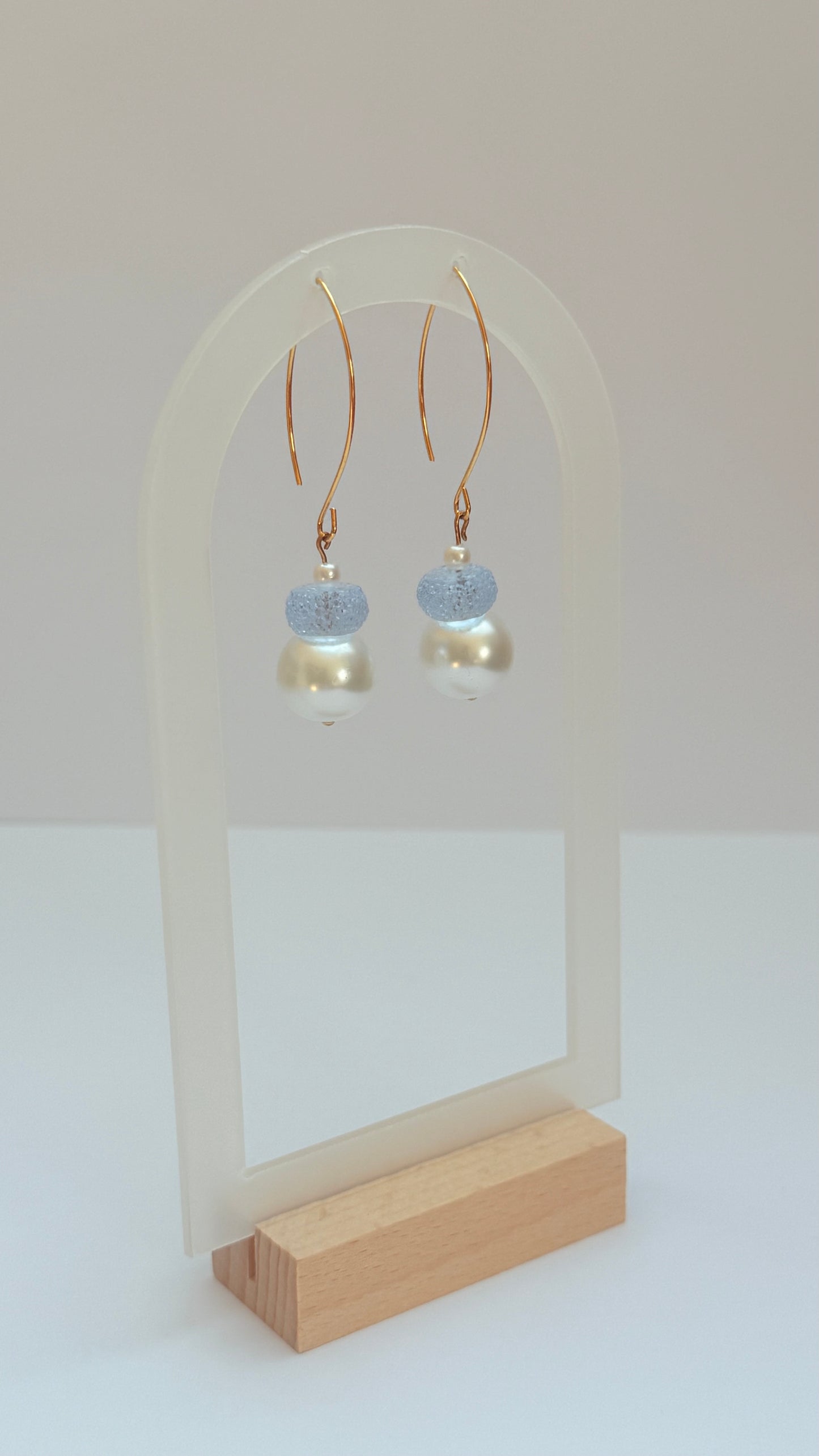 Pearl blue  Marquise earrings