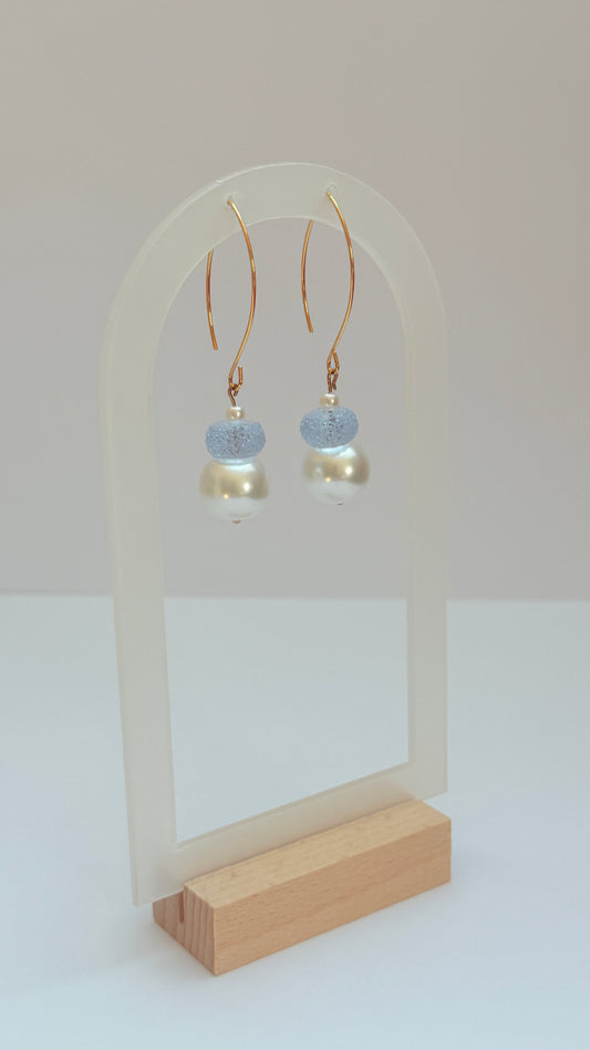 Pearl blue  Marquise earrings