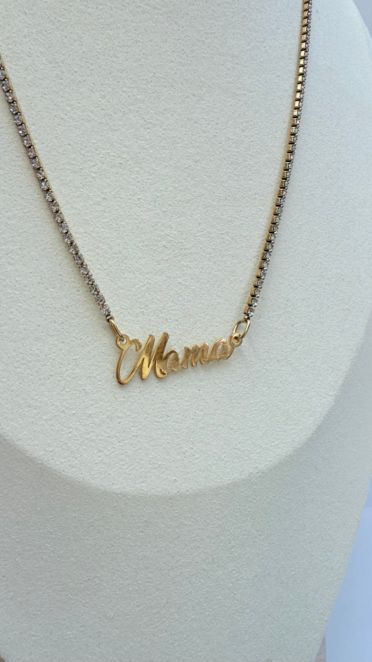 ‘Mama’ tennis necklace