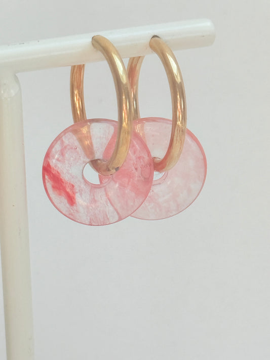 Pink doughnut Hoops