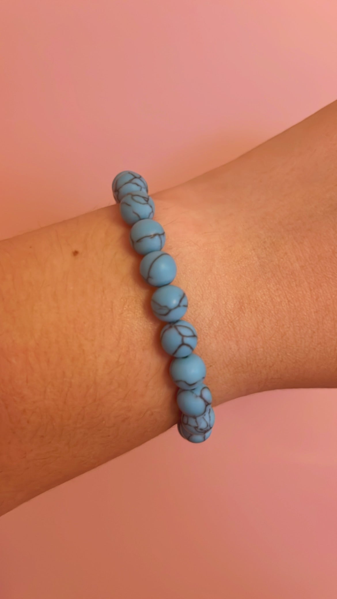 Turquoise blue calcite bracelet