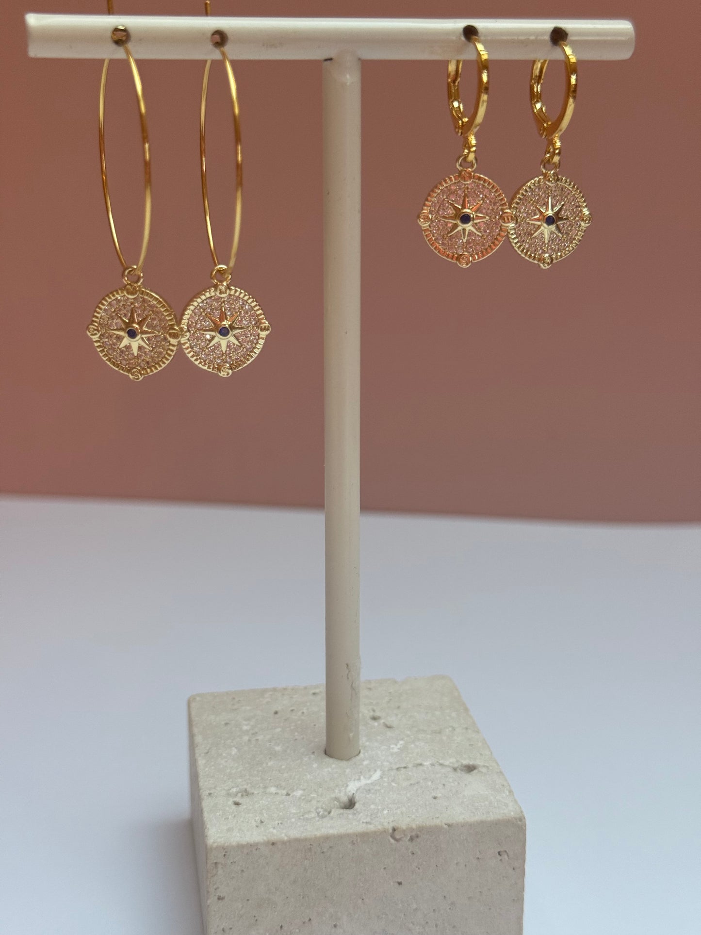 Blue Star compass Huggie