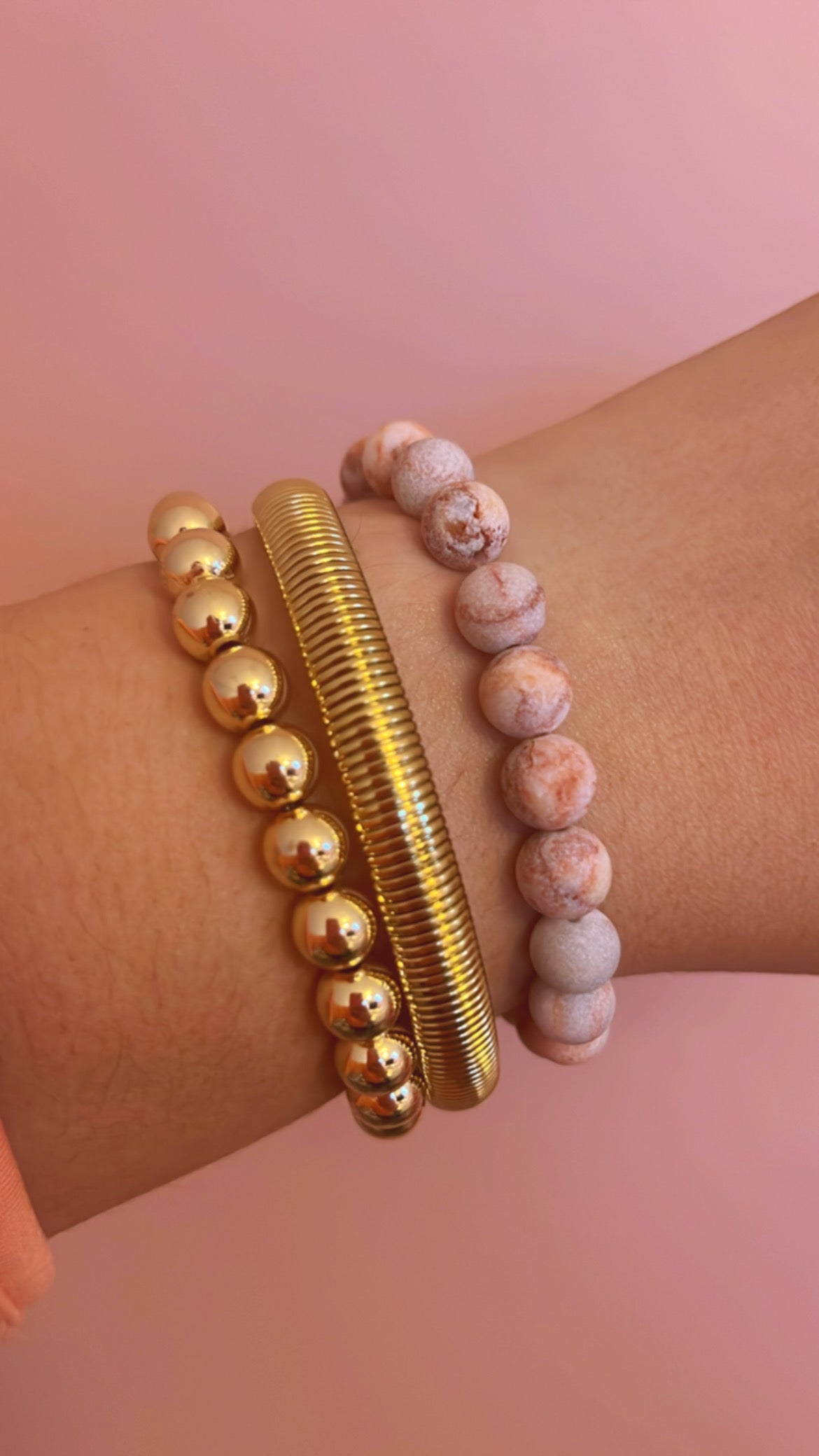 Calcite & Marble bracelet