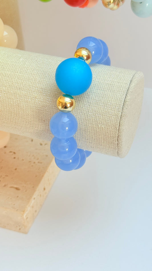 Blue pop bracelet