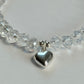 Crystal heart charm bracelet (Communion/Confirmation)
