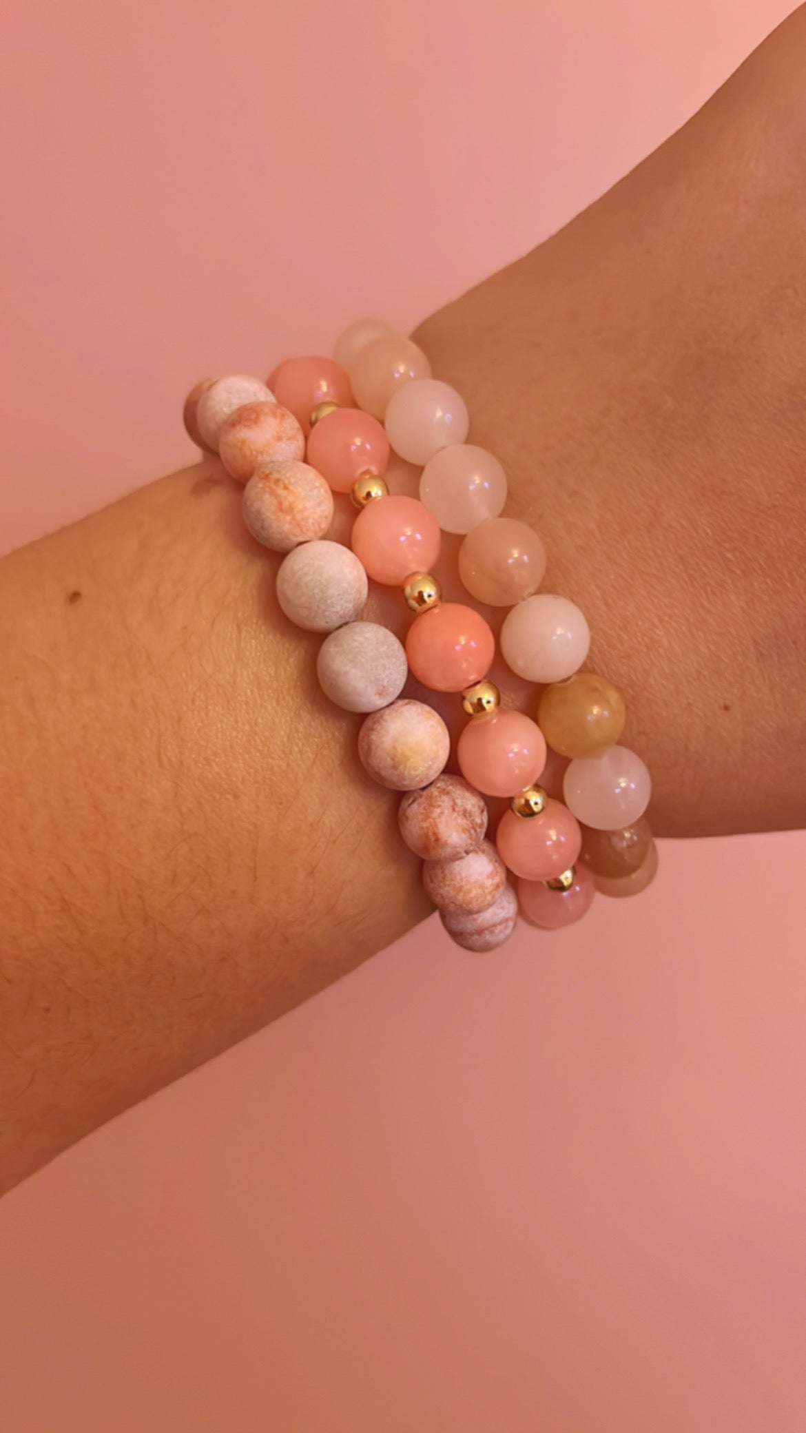 White peach  bracelet