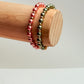Peach pink faux pearl bracelet