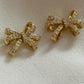 Bow stud earrings