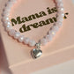 Pink crystal heart charm bracelet (Communion/Confirmation)