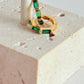 Green Huggie Hoops
