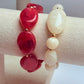 Red acrylic & gold filled bracelet