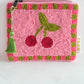 Cherry handbeaded purse