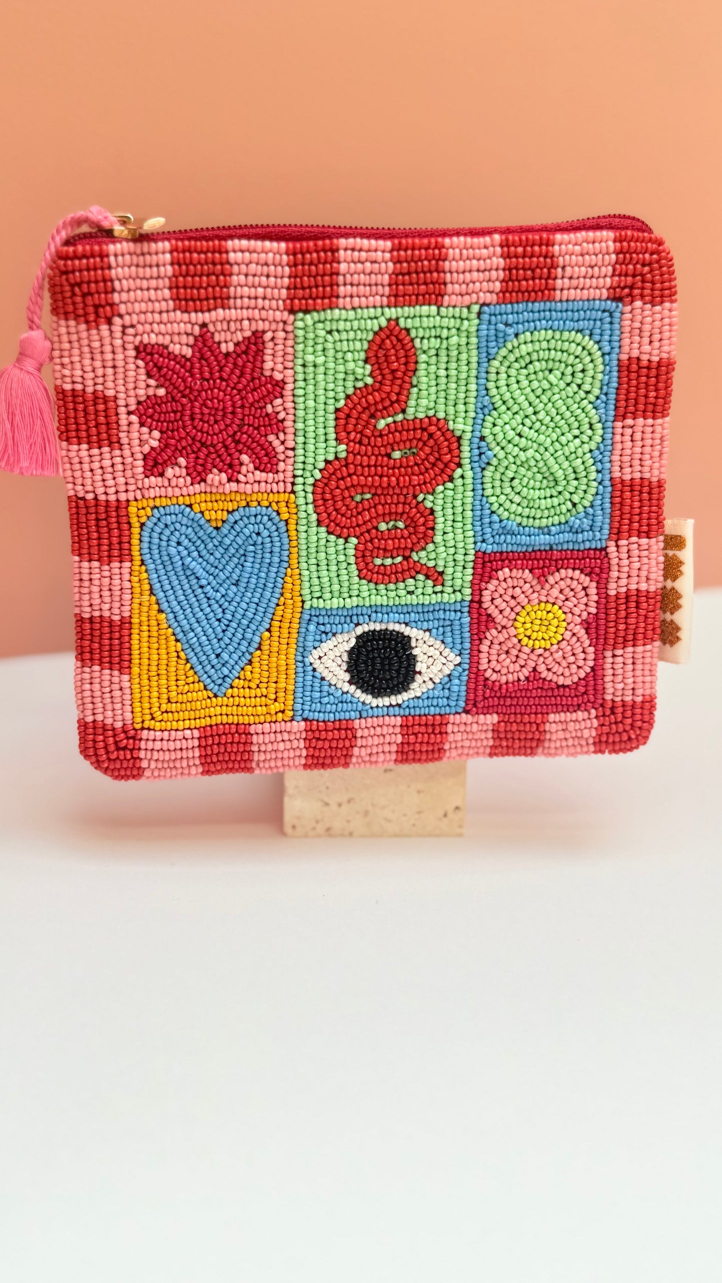Evil Eye  hand beaded  purse