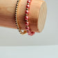 Peach pink faux pearl bracelet