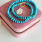 Turquoise howlite rondelle necklace