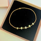 Gold filled and lime nugget pearl bracelet