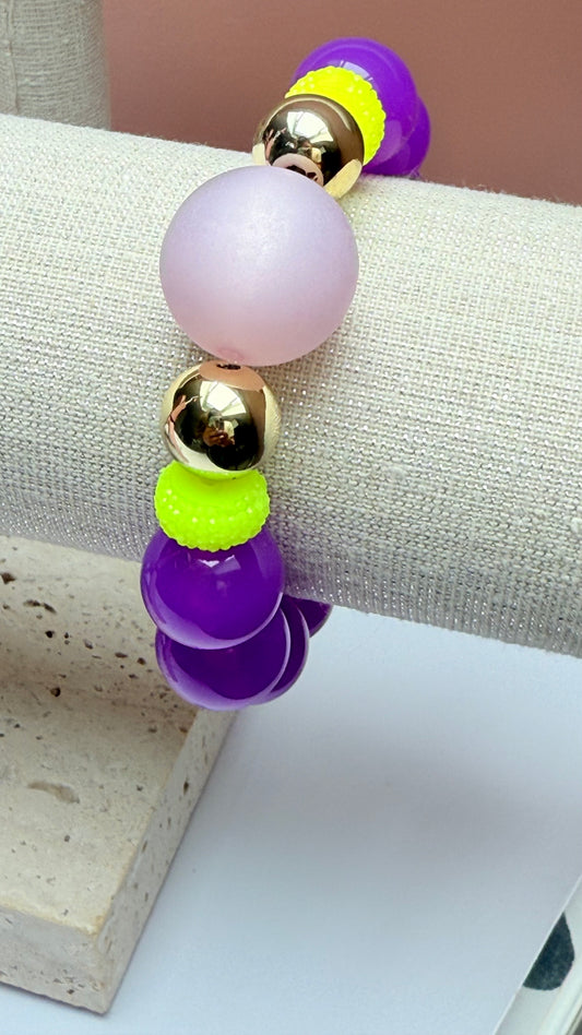 Purple neon pop bracelet
