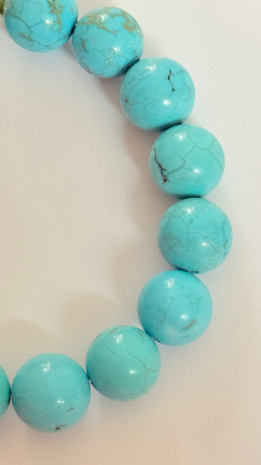 Turquoise howlite bracelet