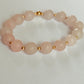 Frosted rose quartz bracelet