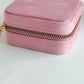 Blush velvet travel box