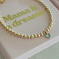Something blue Gold filled bracelet