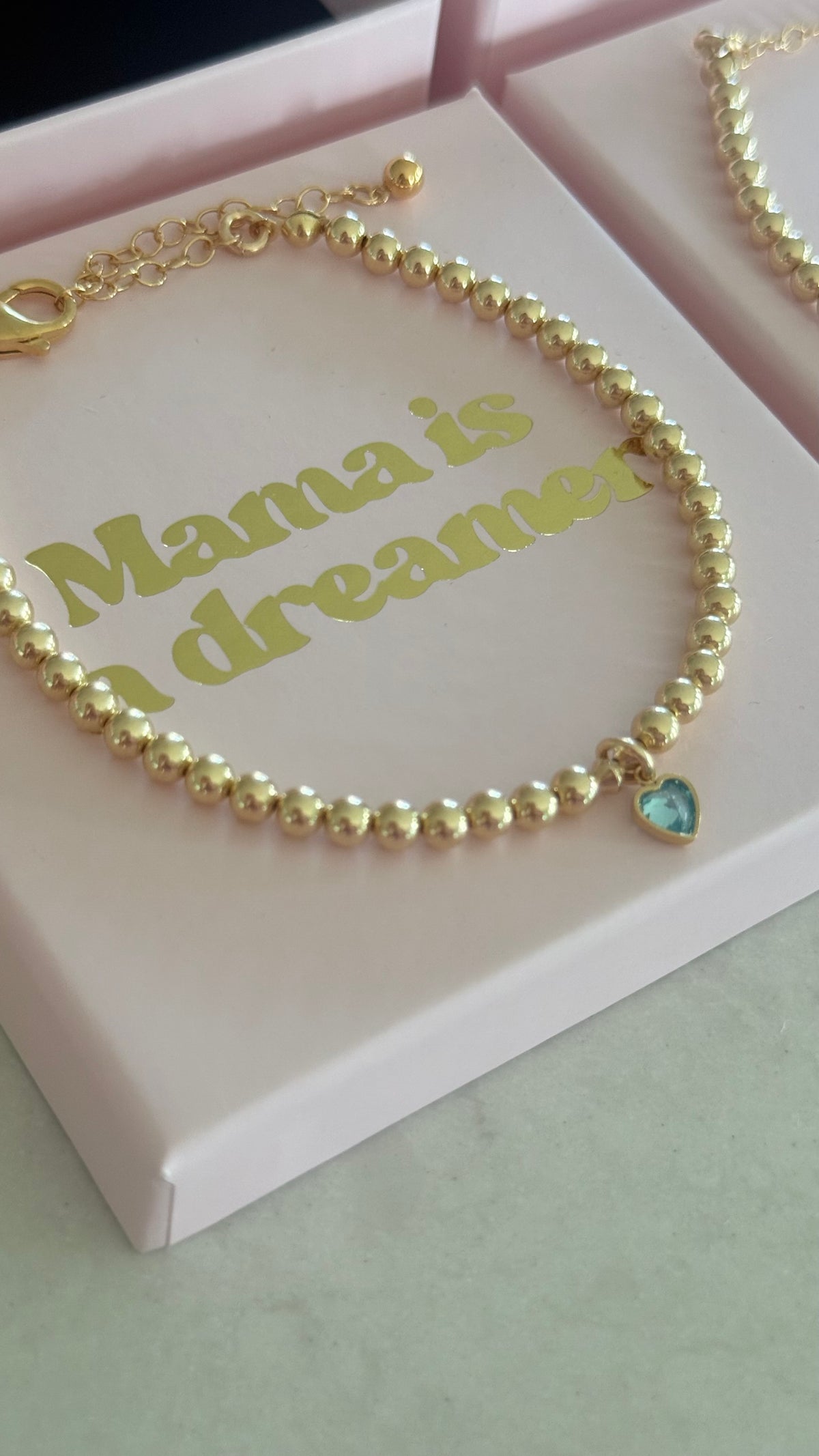 Something blue Gold filled bracelet