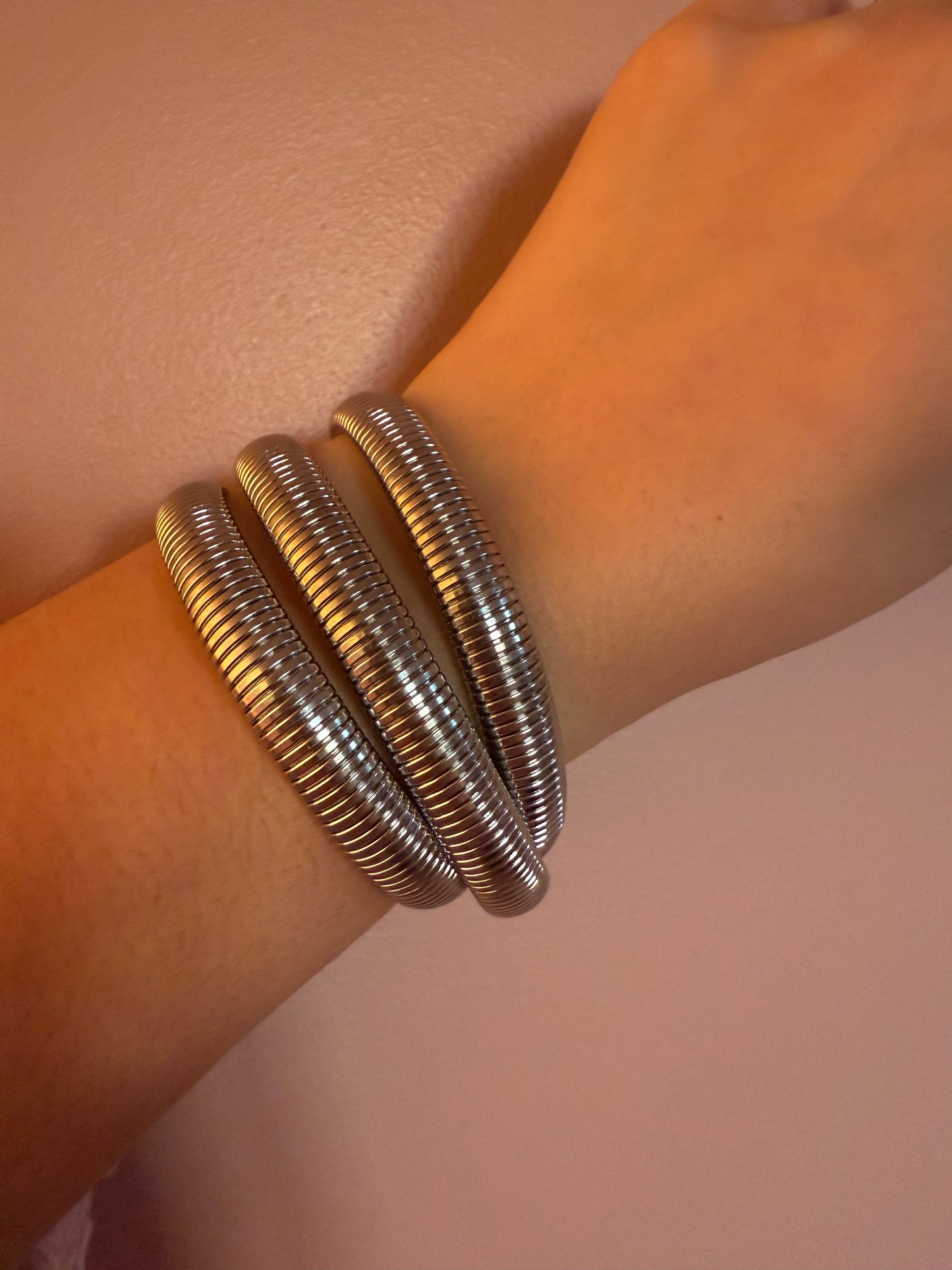 Silver stretch bangle