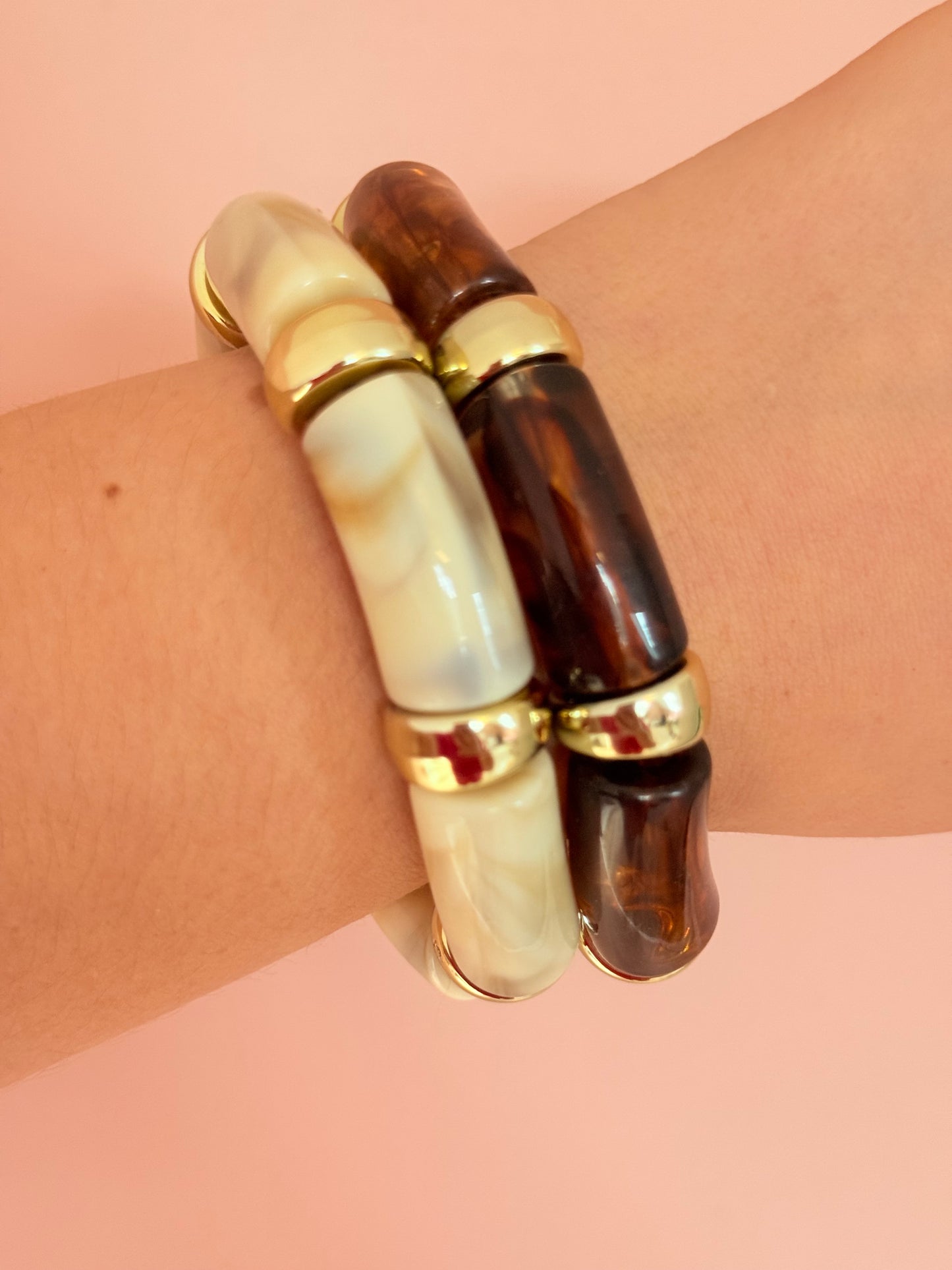 Cream marble bangle
