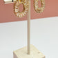 Gold oval diamanté stud earring