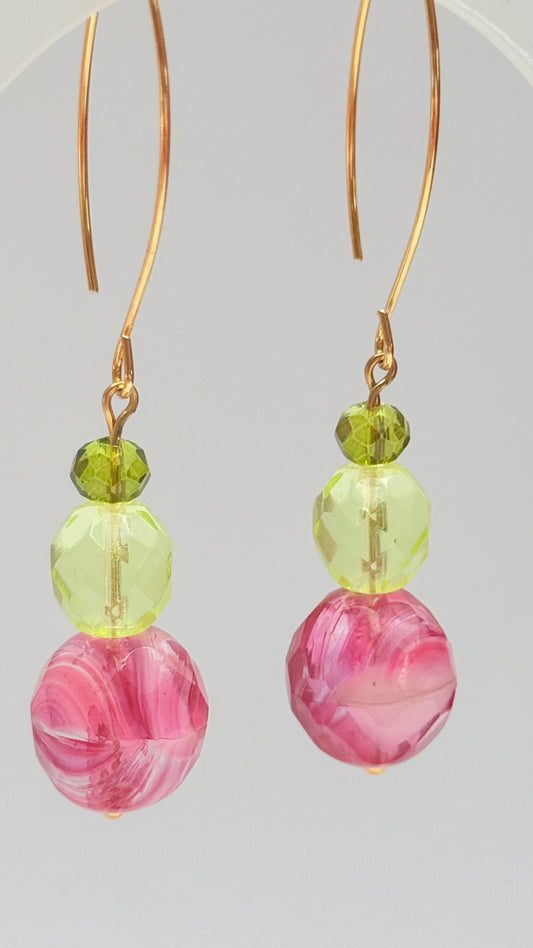 Summer sorbet Marquise earrings