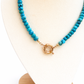 Turquoise howlite rondelle necklace