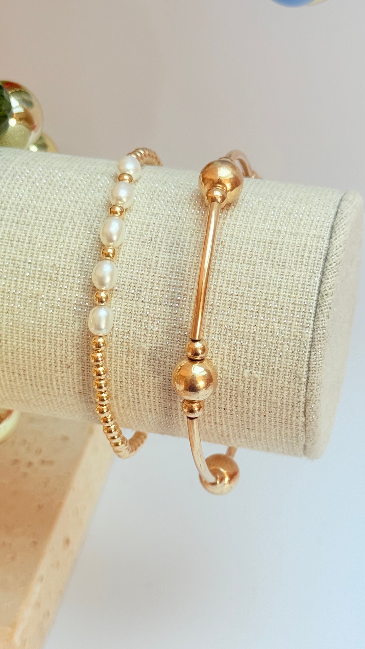 Izzy gold filled tube bracelet
