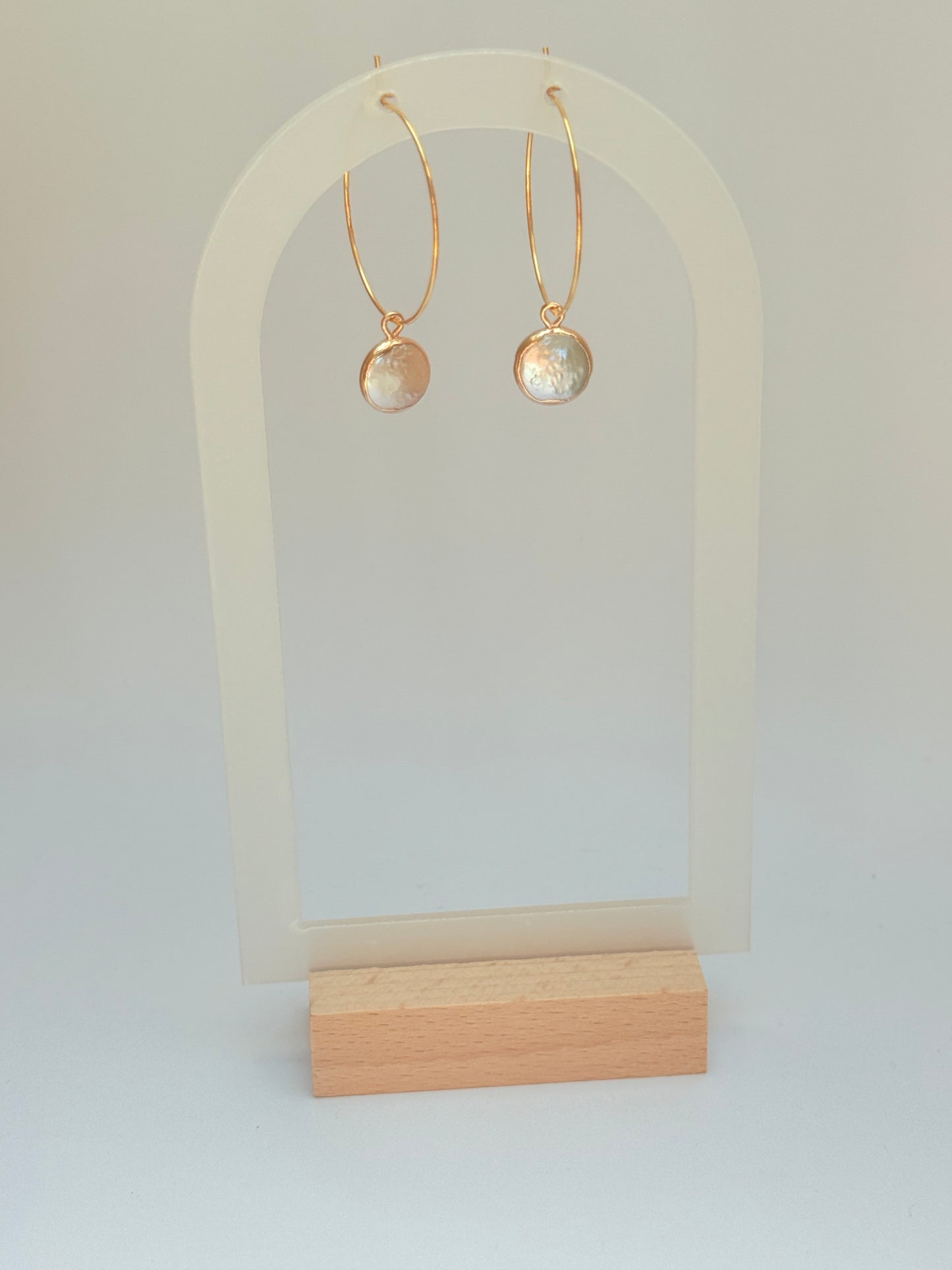Fresh water Pearl Hoops