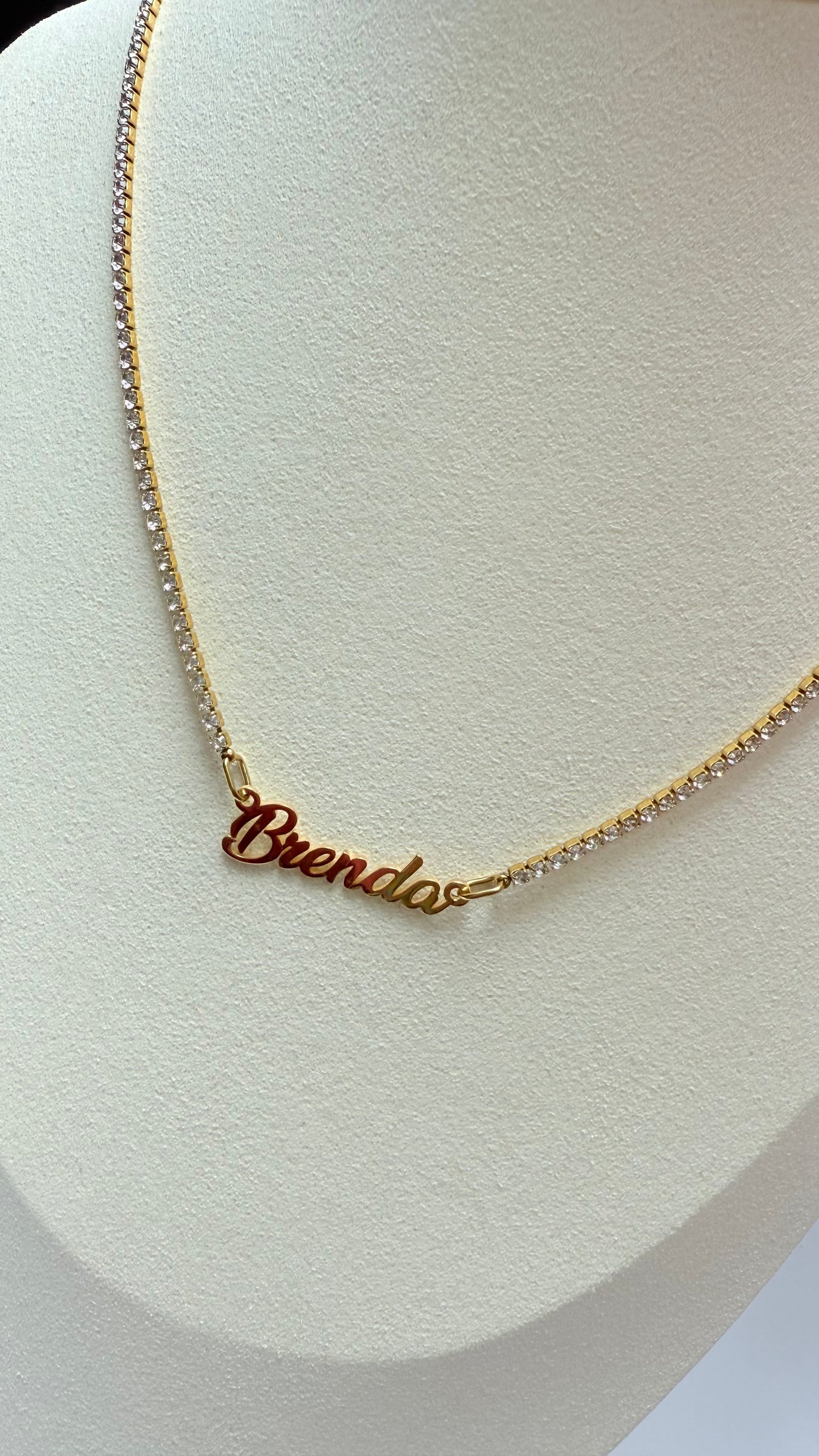 The ‘Brenda’  Personalised tennis necklace