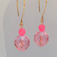 Pink palms Marquise earrings