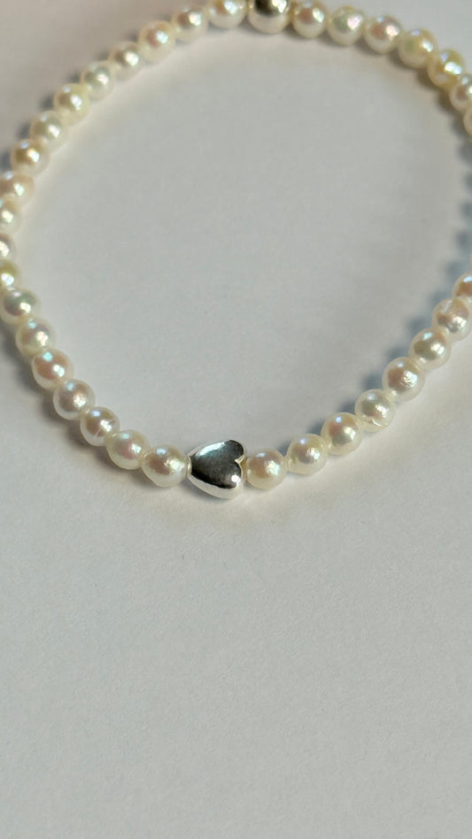 Mini pearl heart bracelet (Communion/Confirmation) (Copy)
