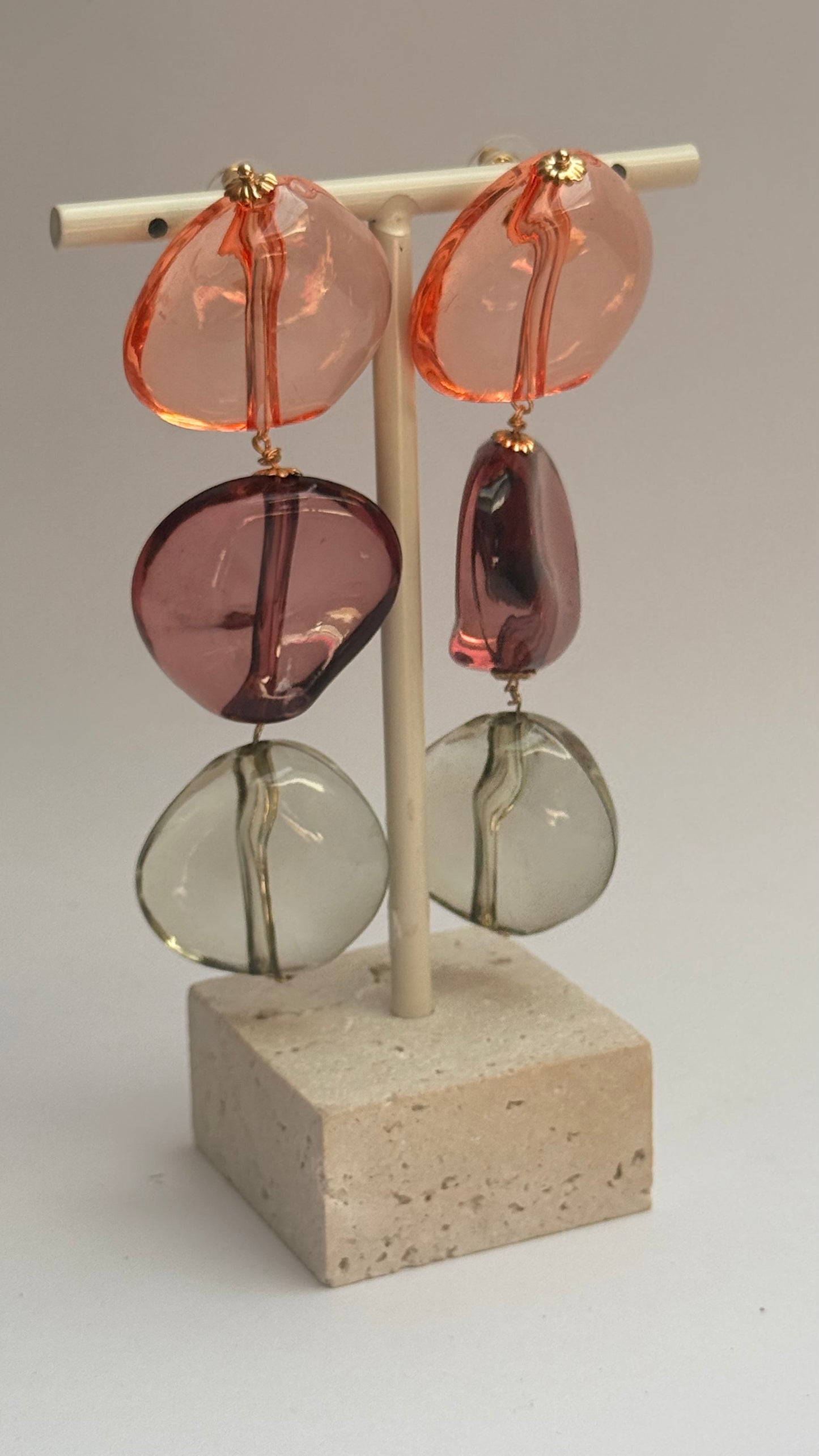 Colour drop earrings