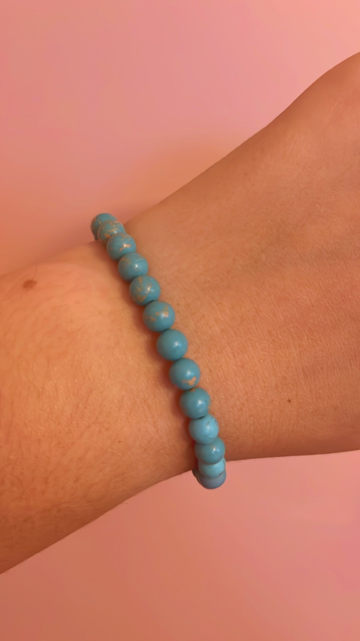 Turquoise blue natural stone bracelet