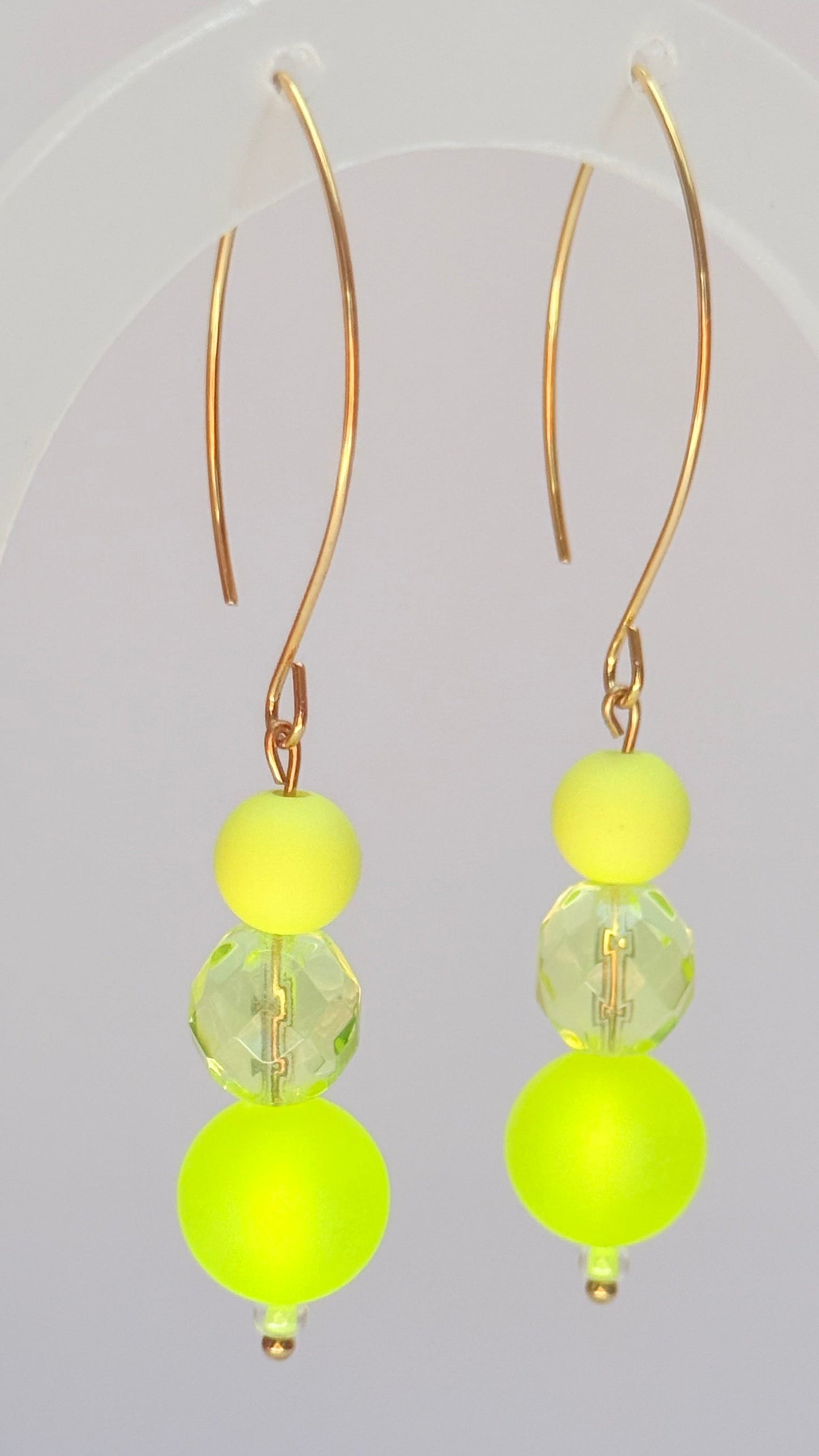 Neon Citrus Marquise earrings