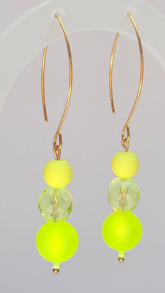 Neon Citrus Marquise earrings