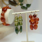 Amber beaded hoops