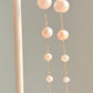 Pearl chain drop earrings