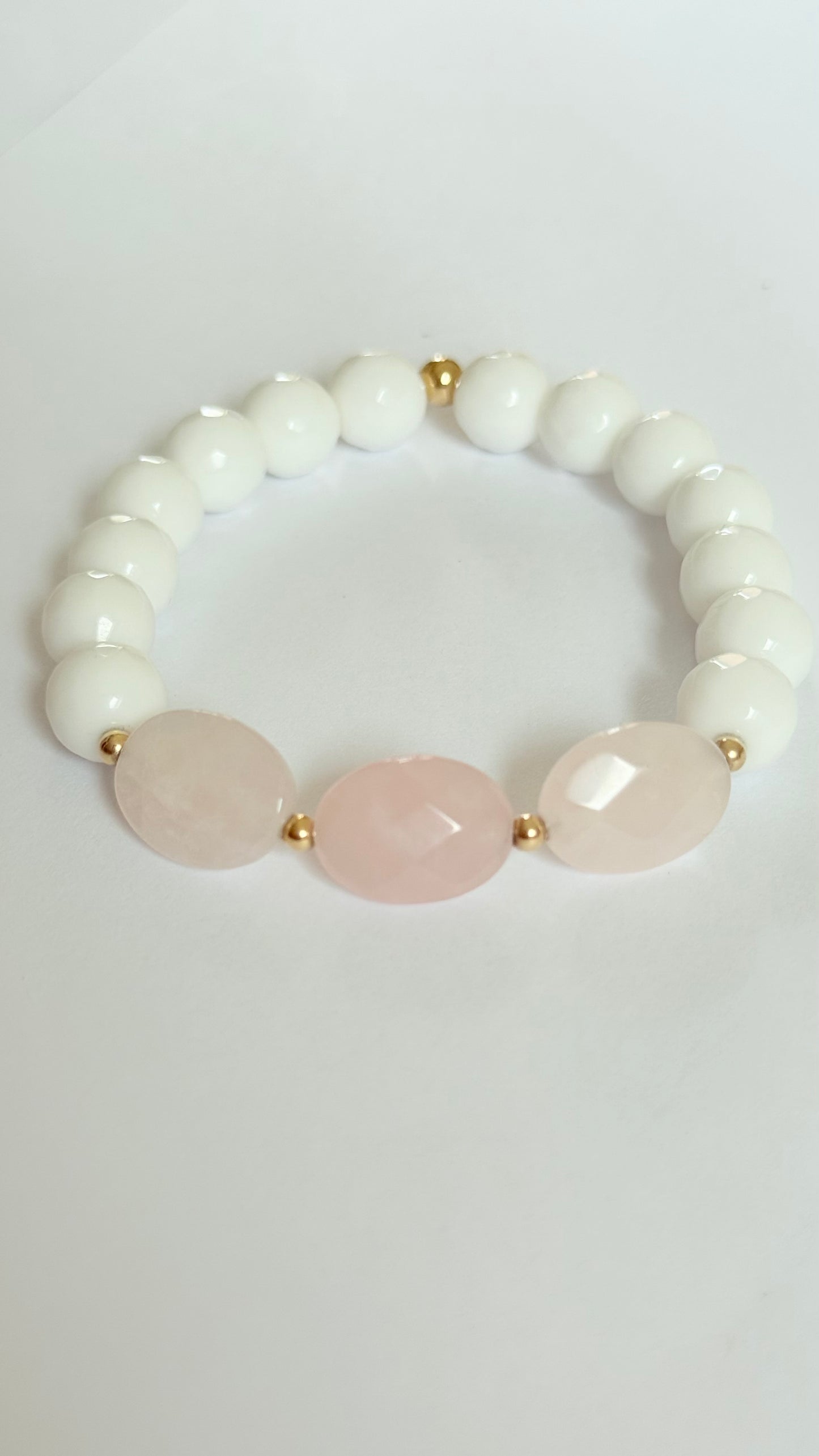 Rose quartz Trio bracelet