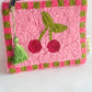 Cherry handbeaded purse