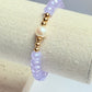 Lilac crystal & pearl  bracelet