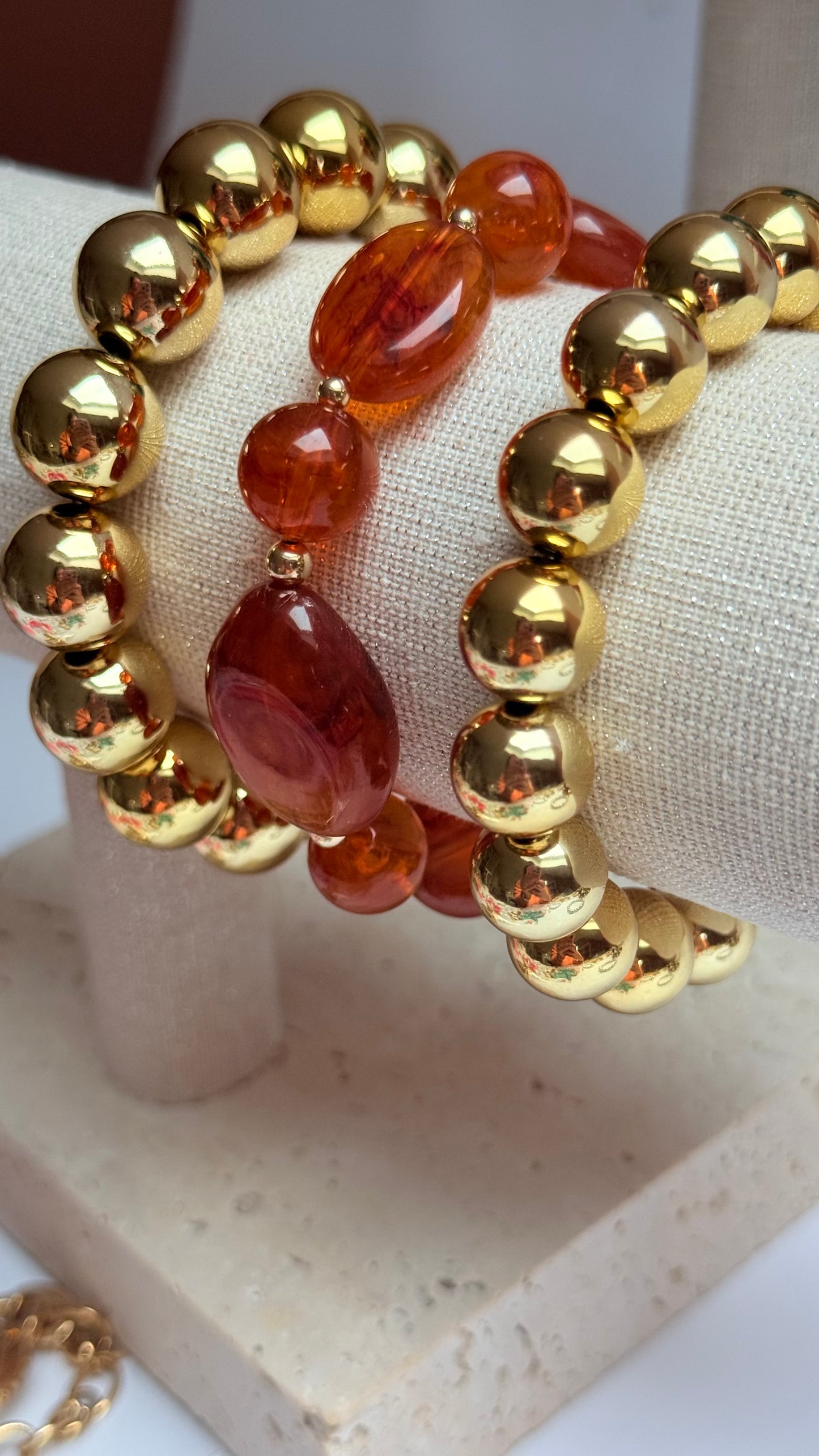 Gold acrylic bracelet