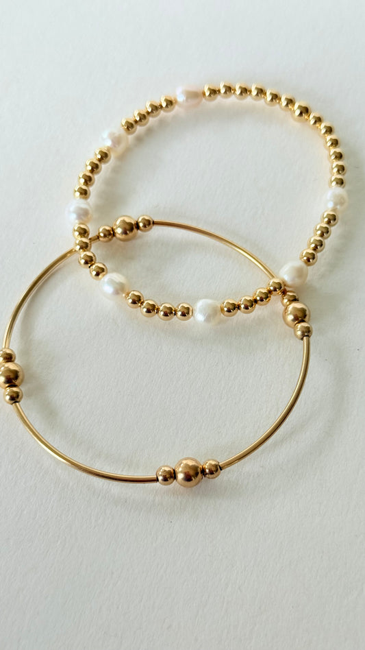 Gold filled tube bracelet