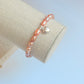 Pink Pearl heart charm bracelet (Communion/Confirmation)