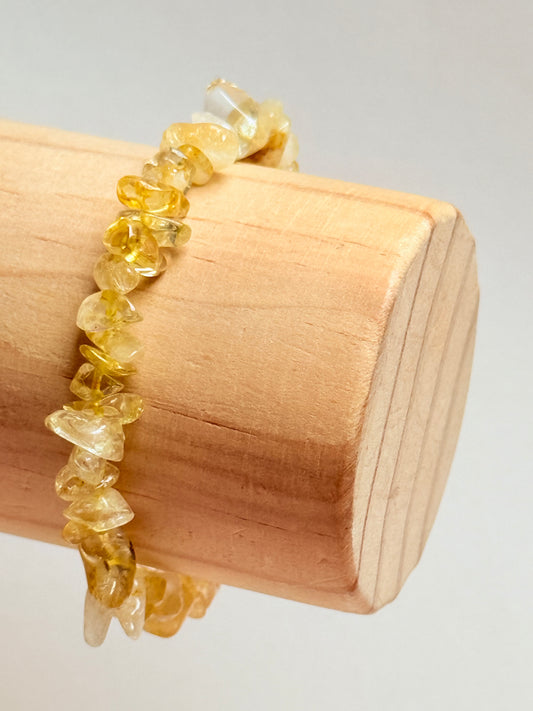 Citrine chip bracelet