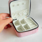 Blush velvet travel box